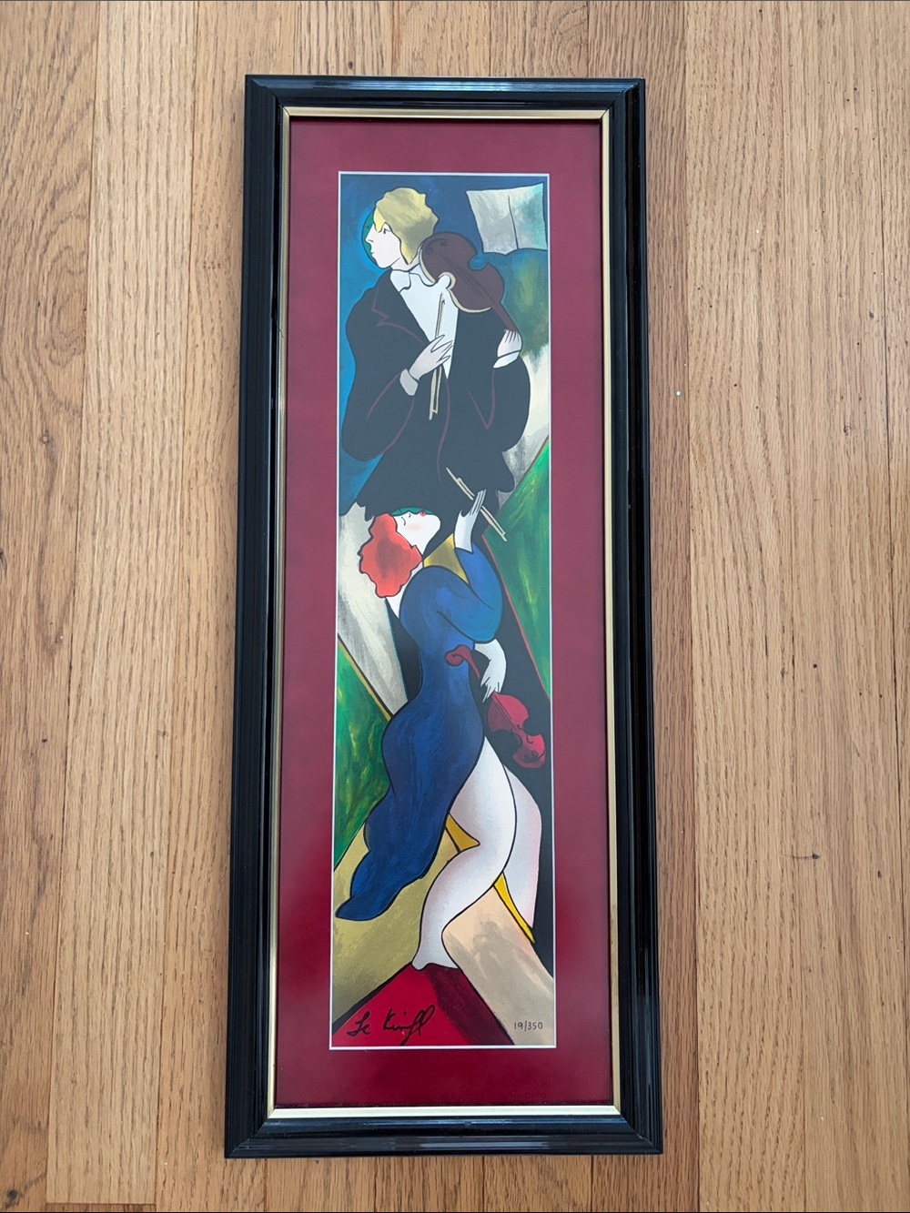 Signed Linda Le Kinff French Serigraph in Color Arabesque